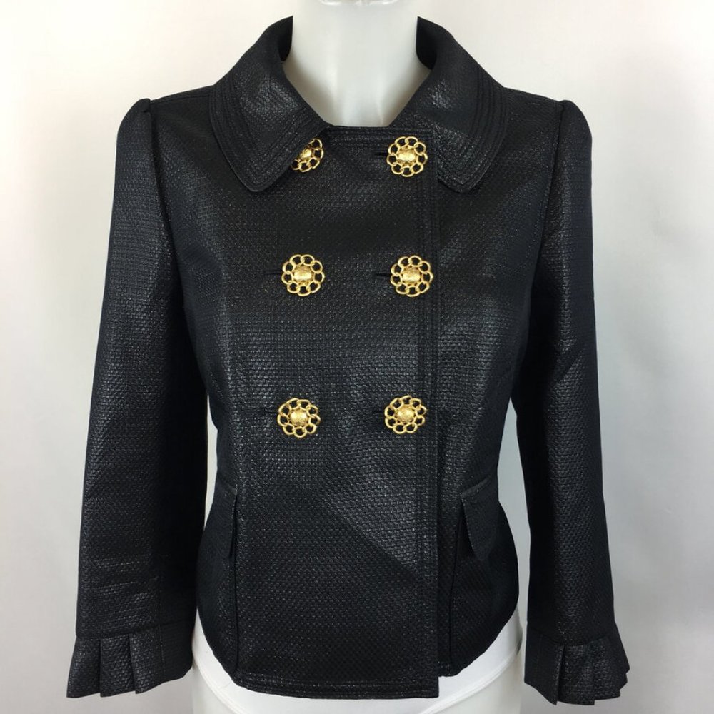 Juicy Couture Black Double Breasted Jacket Size 10